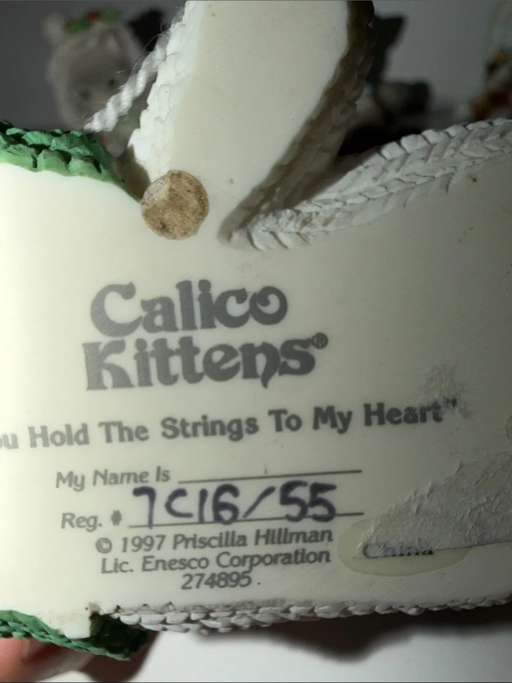 Vintage Calico Kittens Holiday Cat Figurine Set of four